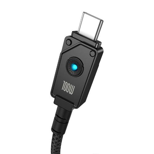 Baseus Unbreakable Series Fast Charging Data Cable Type-C to Type-C, 100Watts, 2Mm, Cluster Black - P10355800111-01
