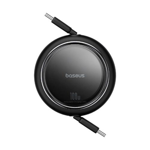 Baseus Free2Draw Mini Retractable Charging Cable Type-C to Type-C, 100Watts, 1Mm, Cluster Black - P10364500111-00