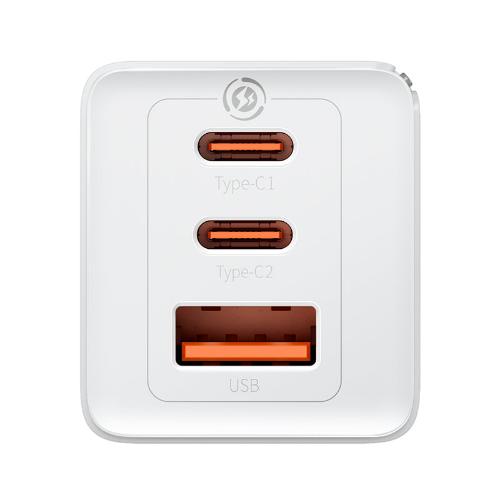 Baseus GaN5 Pro Fast Charger 2C, 65Watts, White - CCGP120202