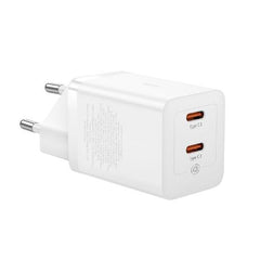 Baseus GaN5 Pro Fast Charger C To C, 40Watts, White - CCGP180102