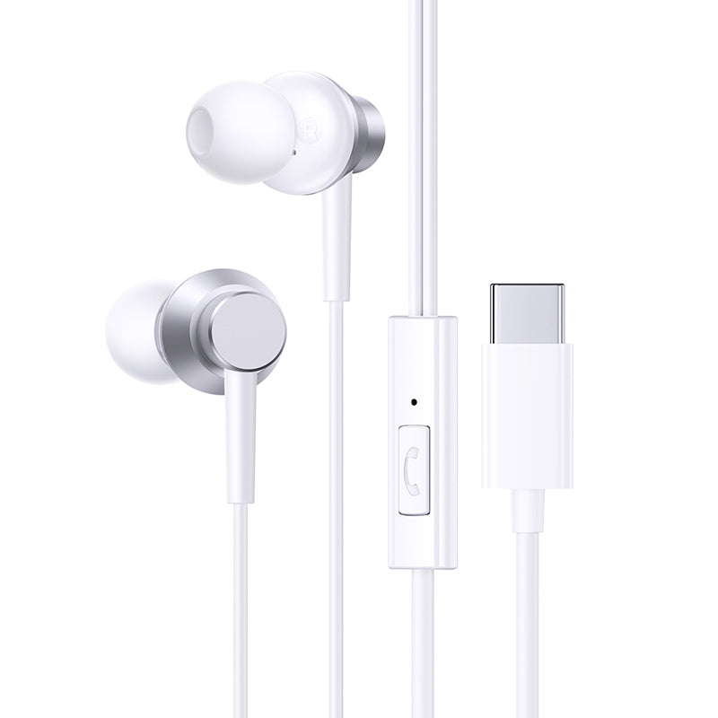 Baseus Enock Wired Earphones, White - A00164300213-Z1