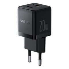 Baseus Palm Fast Wall Charger, TypeC & USB, 20Watts, Black - P10111608113-00