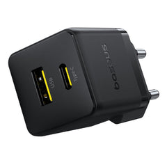 Baseus Palm Fast Wall Charger, TypeC & USB, 20Watts, Black - P10111608113-00