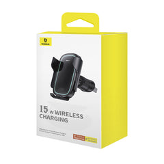 Baseus Milky Way Pro Series 15W Wireless Charging Electric Car Mount Phone Holder — Black - C40357000111-00