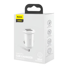 Baseus Grain Pro Dual USB Car Charger 4.8A — White (CCALLP-02)