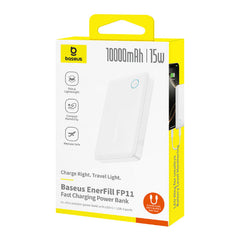 Baseus Energy Fill FP11 Power Bank, 15Watts, 10000Mah, Moon White - P1008210C213-00