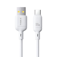 Baseus Silky Series Fast Charging Cable, USB to Type-C, 1Mm, 100Watts, Moon White - P10377703213-00
