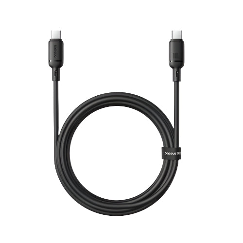 Baseus Silky Series Fast Charging Cable, Type-C to Type-C, 2Mm, 100Watts, Cluster Black - P10377704113-01