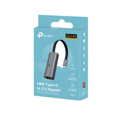 Tp-link USB Type-C to Ethernet Network Adapter, 2.5 Gigabit USB Ethernet, Grey - UE302C