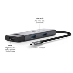 Tp-link USB Type-C 5 in 1 Hub, Powerful 100Watts, Fast Charging, Grey - UH5020C