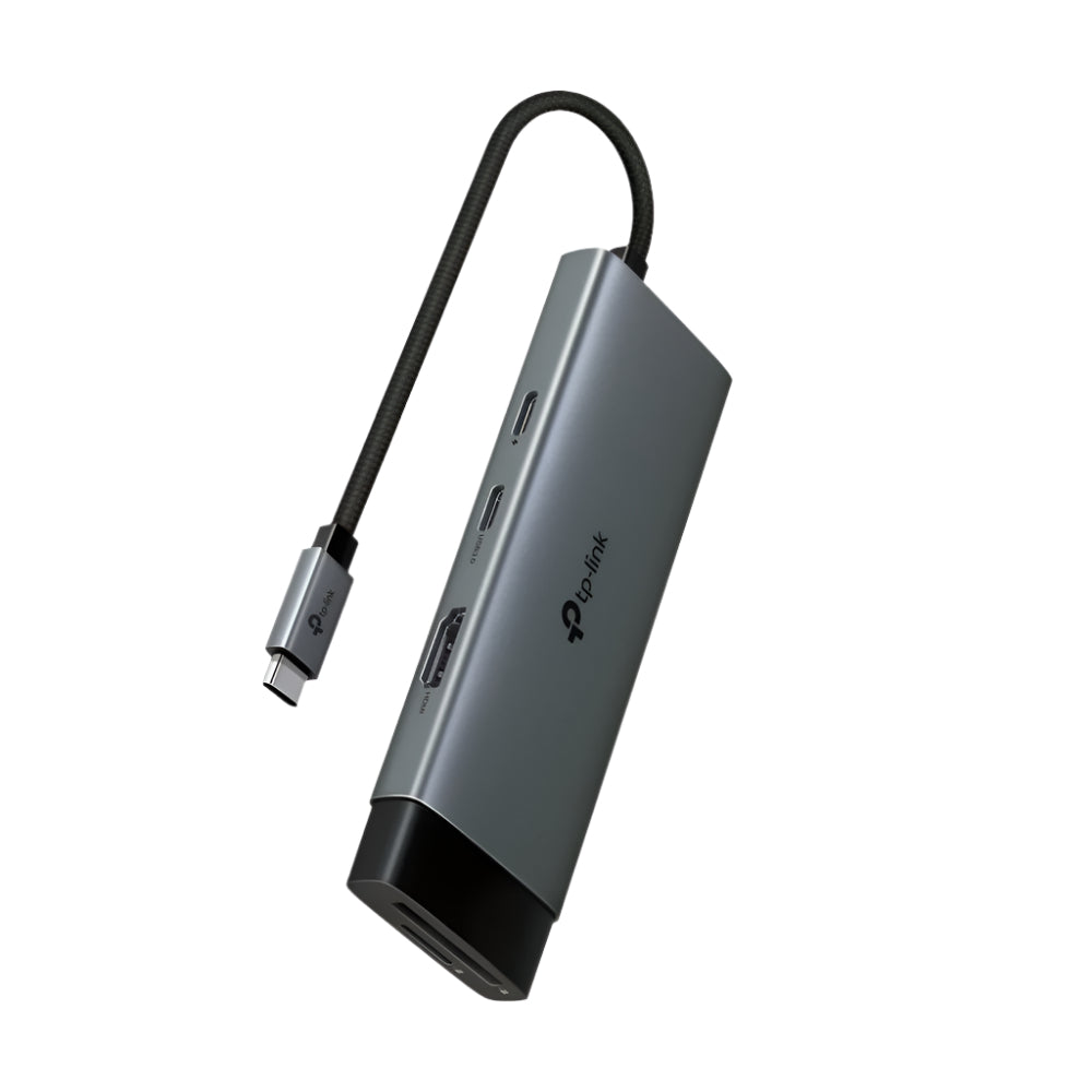 Tp-link USB Type-C 7-Port Hub & 9 in 1 USB-C Hub, Powerful 100Watts, Fast Charging, Grey - UH7020C