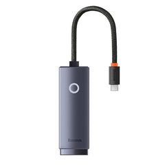 Baseus Lite Series Ethernet Adapter Type-C & Lan Port, Grey - WKQX000313