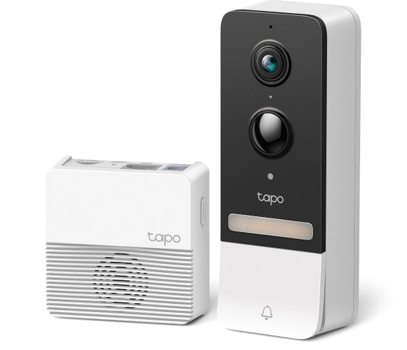 Tp-Link Tapo Smart Battery Video Doorbell Sensor, 2K 5Mp Live, White - TAPO D230S1