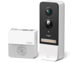 Tp-Link Tapo Smart Battery Video Doorbell Sensor, 2K 5Mp Live, White - TAPO D230S1