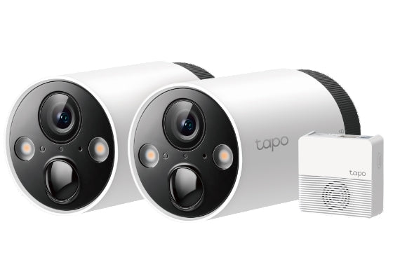Tp-Link Smart Security Camera White 2K Qhd180-Day Battery LifeFull-Color Night Vis - TAPO C420S2
