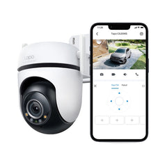 Tp-Link Outdoor Pan/Tilt Security Wi-Fi Camera, White - "Tapo C520WS