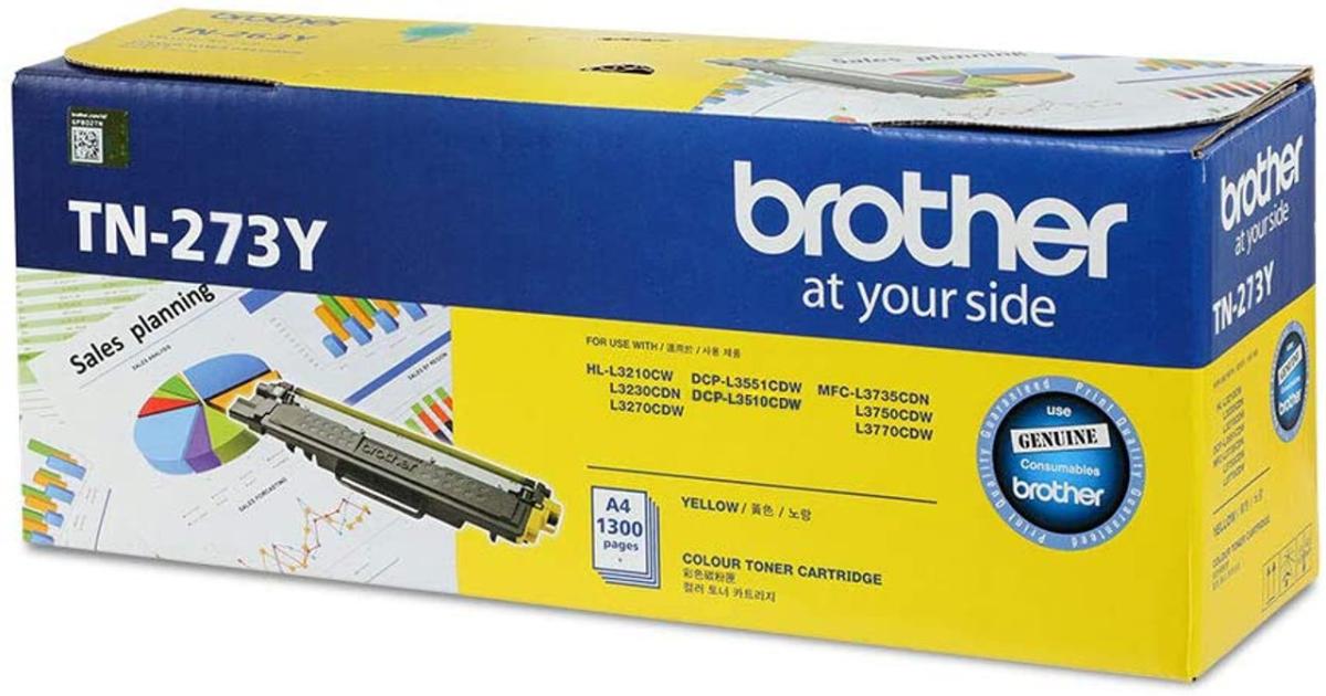 BROTHER 3750 TN-273Y LASER TONER CARTRIDGE - YELLOW (ORIGINAL )