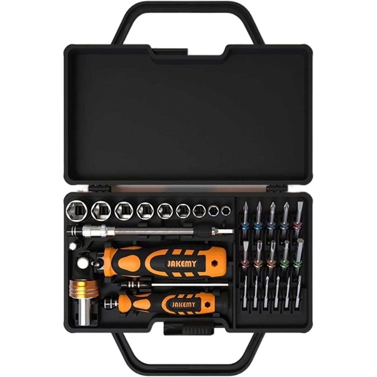 JAKEMY JM-6123 31 pcs Professional Watch Repair Hardware Kit Wrench All Purpose Tool Box