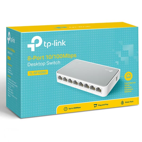 Tp Link Tl Sf1008d 8 Port Desktop Switch 10/100mbps Fast Ethernet Switch