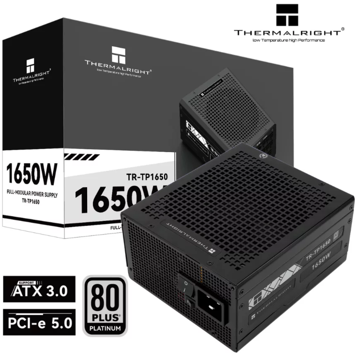 Thermalright (TP1650) Platinum 1650W (ATX 3.0) PCIE 5.0 (12VHPWR) 80 Plus Platinum Full Modular, Smart Fan - Power Supply | TP1650 |