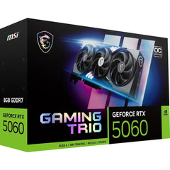 Msi Geforce Rtx 5060 Gaming Trio Oc 8gb Gddr7 128 Bit Memory, 2625 Mhz Boost Clock, 28 Gbps Memory Speed, 3840 Cuda Cores, Pci Express Gen 5 X16 - CompuMe