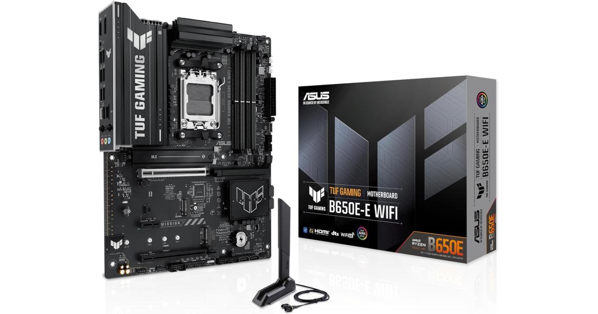 ASUS TUF GAMING B650E-E WIFI (Wi-Fi 6E) AMD RYZEN 7000 8000 9000 Series AM5/DDR5/PCIe 5.0/3xM.2 - ATX Gaming MotherBoard