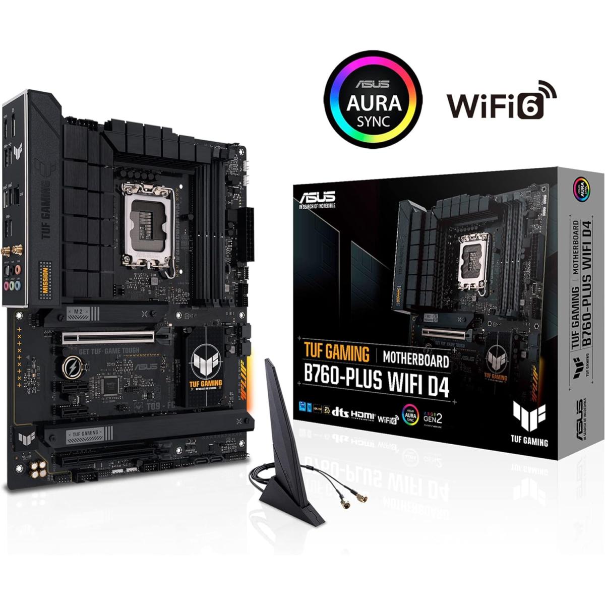 Asus Tuf Gaming B760 Plus Wifi Ddr5 Intel B760 Lga 1700 Atx Pcie 5.0 3x Pcie 4.0 M.2 2.5gb Ethernet Usb 3.2 Gen 2x2 Type C