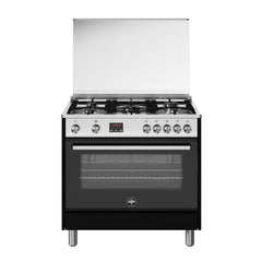 LaGermania 90cm Gas Cooker 5 Burners 142L Digital - Black