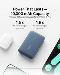 Belkin Boost Charge Power Bank 10000Mah, PD 20Watts, USB-C Integrated Cable and USB-C Port, Blue - BPB021hqBL