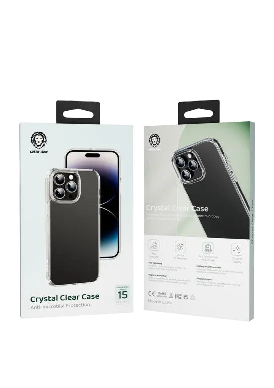 Green Lion Crystal Clear Case, Iphone 15 Pro, Clear - GNCRYC15PCL