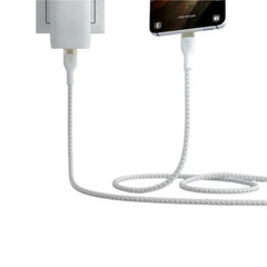 Belkin Boost Charge PRO Flex, USB-C to USB-C Braided Silicone Cable, 3Mm, White - CAB011bt3MWH