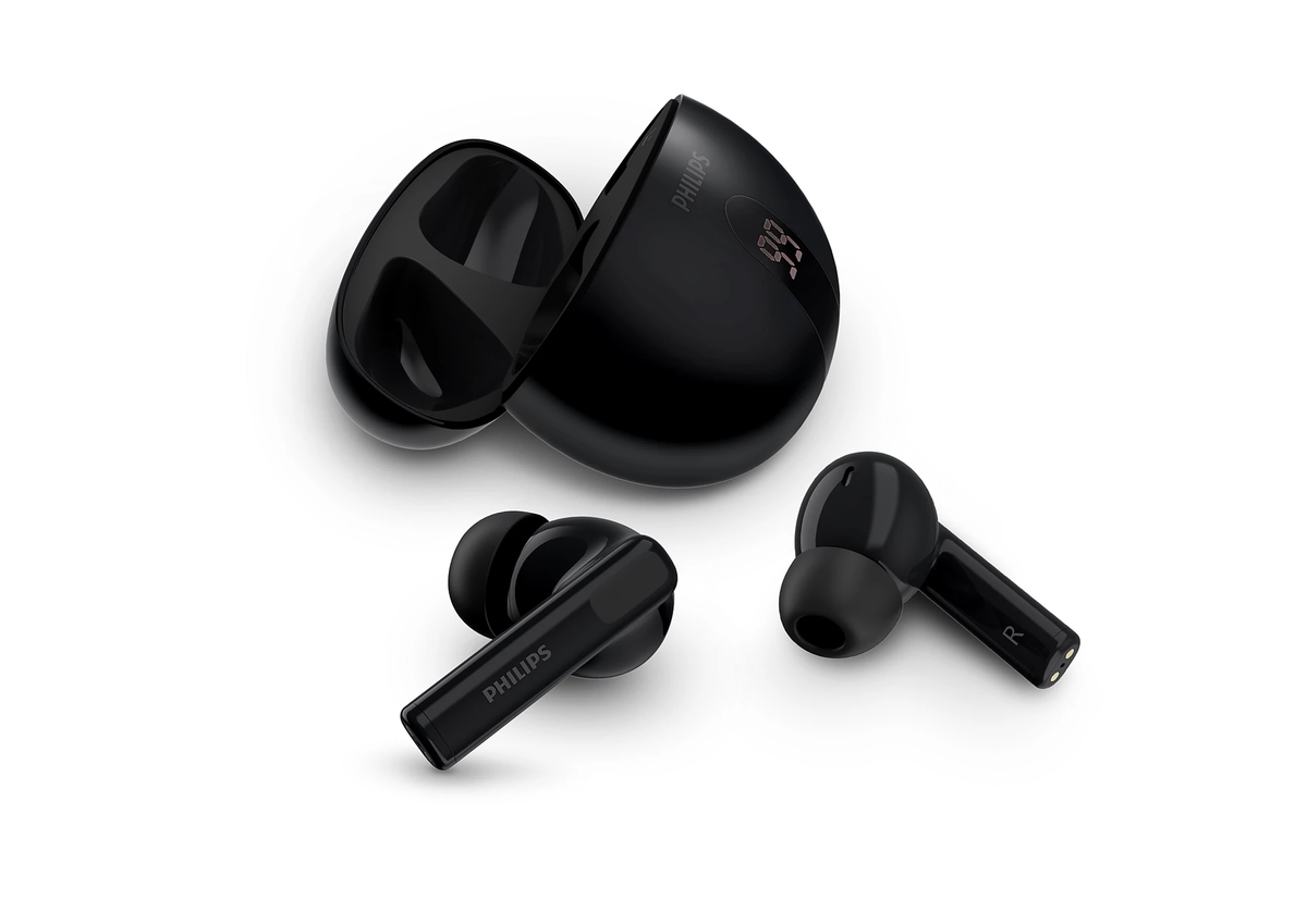 Philips Earphone TWS Hybrid ANC, App Control, Series 3000, Black - TAT3559BK