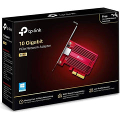 Tp Link 10 Gigabit Pci Express Network Adapter, Cat6a Ethernet Cable, Low Profile And Full Height Brackets, Supports Windows 11/10/8.1/8/7, Windows Servers 2019/2016/2012 R2, Linux - CompuMe
