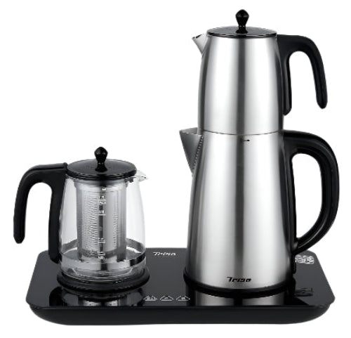 Trisa Tea Kettle, Tea Time Party, 1.7Lit, 2200Watts, Stainless Steel - 6464.75