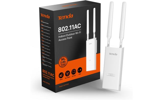 Tenda Oap1200 Outdoor Access Point, Ac1200 Dual Band Gigabit Wi Fi Access Point 24v Passive Poe, Ip65, Waterproof, 1 Gigabit Port White Tenda Oap1200 Outdoor Access Point, Ac1200 Dual Band Gigabit Wi Fi Access Point 24v Passive Poe, Ip65, Waterproof, 1 Gigabit Port White