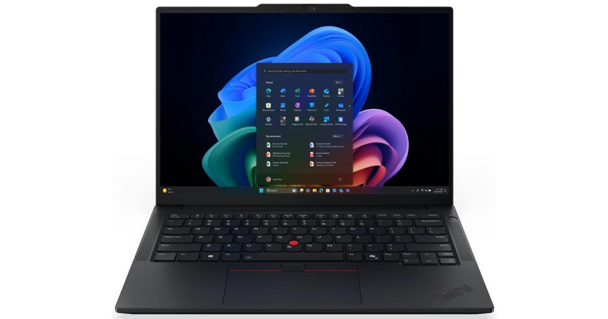 Lenovo ThinkPad E14 Gen 7 (Intel) Black Laptop, 14" WUXGA (1920x1200) IPS, Ultra 7 256V, Intel® Arc™ Graphics, 16GB Soldered LPDDR5,1TB M.2 NVMe GEN4 SSD
