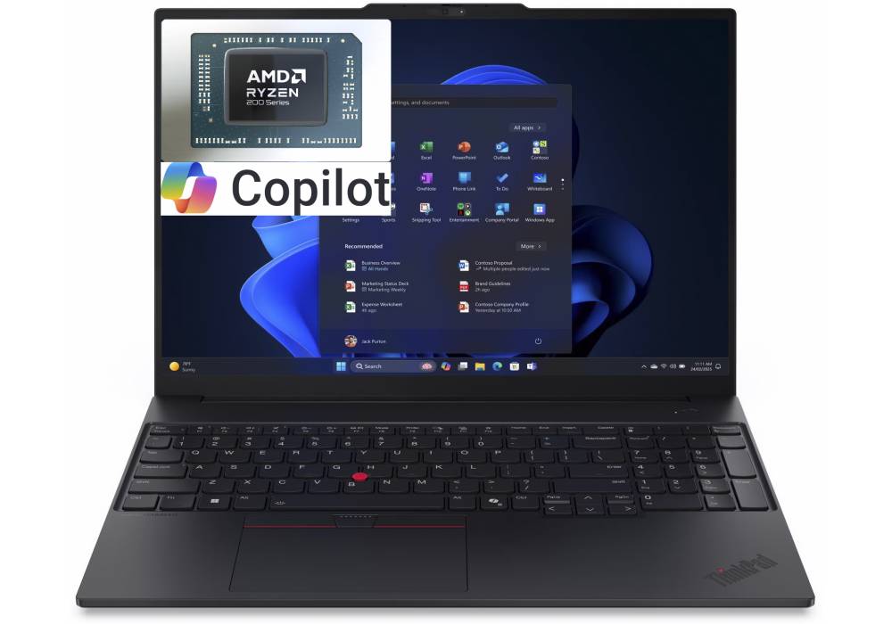 NEW Laptop Lenovo ThinkPad E16 Gen 3 | AMD Ryzen™ 7 250 8 Core Thread, Up to 5.1GHz, AMD Radeon™ 780M Graphics, 16GB DDR5 5600, 16" WUXGA With Casual Toploader
