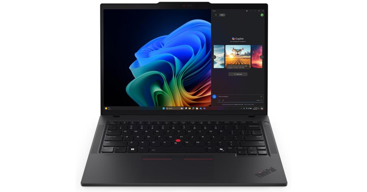 Lenovo ThinkPad T14 Gen 6 (Intel) Black Laptop, 14" WUXGA (1920x1200) IPS, Ultra 7 258V, Intel® Arc™ Graphics, 32GB Soldered LPDDR5,1TB M.2 NVMe GEN4 SSD