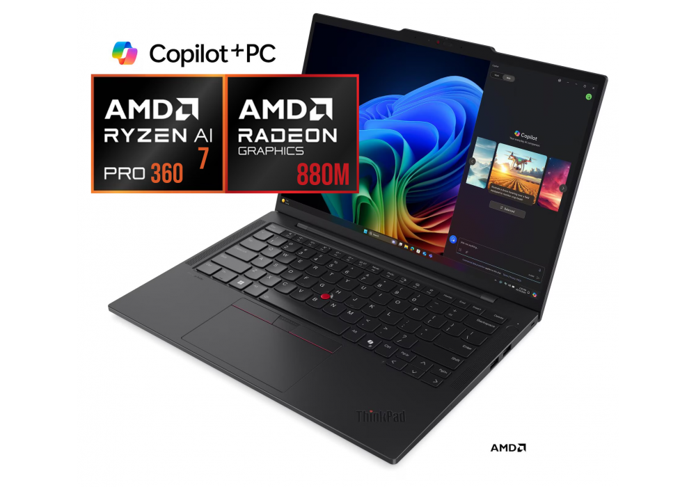 Lenovo ThinkPad T14s Gen 6 (AMD) AI Business Laptop, Ryzen AI 7 PRO 360, AMD Radeon 880M Graphics, 32GB LPDDR5x, 1TB SSD, 14" FHD+ IPS, Wi-Fi 7, Windows 11 Pro, 3 Year Warranty
