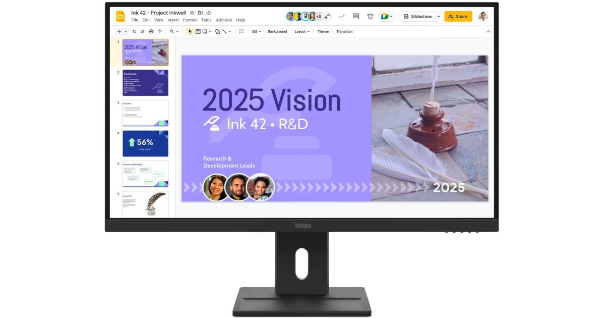 Lenovo ThinkVision E27Q-40 Flat Business Monitor 27" 2K QHD IPS @100HZ, 99% sRGB, 4ms GtG (Extreme mode), Less-Bezel Display, Adjustable Stand, DP Port, HDMI w/ Speakers