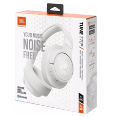 Jbl Tune 770nc Adaptive Noise Cancelling Over Ear Bluetooth 5.3 Up To 70h Battery Speed Charge Lightweight Comfortable & Foldable Design White