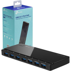 Tp Link Uh700 Usb Hub, 1.5a Fast Charging 7 Port Docking Station, 10x Data Transfer Speed Up To 5gbps, 12v/2.5a Power Adapter And 1m Usb 3.0 Cable, Compatible With Windows, Mac Os X And Linux Systems