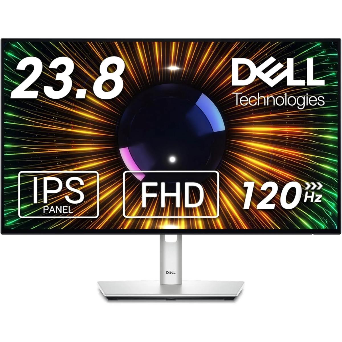 Dell Ultrasharp U2424h 24" Ips Full Hd 120hz W/ Brilliant Colors , Auto Brightness & Color Temperature Adjustmemt W/ Usb C Silver - CompuMe