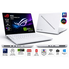 ASUS ROG Zephyrus G14 (2026) GU405AR-SY015 Gaming Laptop | Intel Core Ultra 9 386H | RTX 5070 Ti 12GB | 32GB LPDDR5X | 1TB SSD | 14" 3K OLED 120Hz | Platinum White