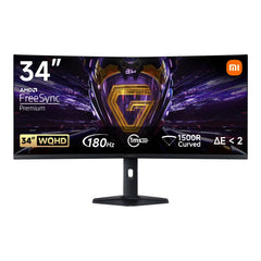 Xiaomi G34wqi 34 Inch 180hz 1ms Wqhd 2k Curved Gaming Monitor