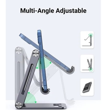 Ugreen 80708 Adjustable Aluminum Mobile Phone Holder Stand, mobile accessories