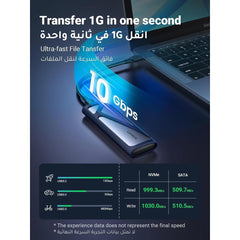 UGREEN CM400 - 90264B M.2 NVMe Hard Drive Enclosure, portable external hard drive