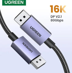 UGREEN DP118 15384 DISPLAYPORT 2.1 CABLE, 80GBPS,16K, VESA CERTIFIED 2M