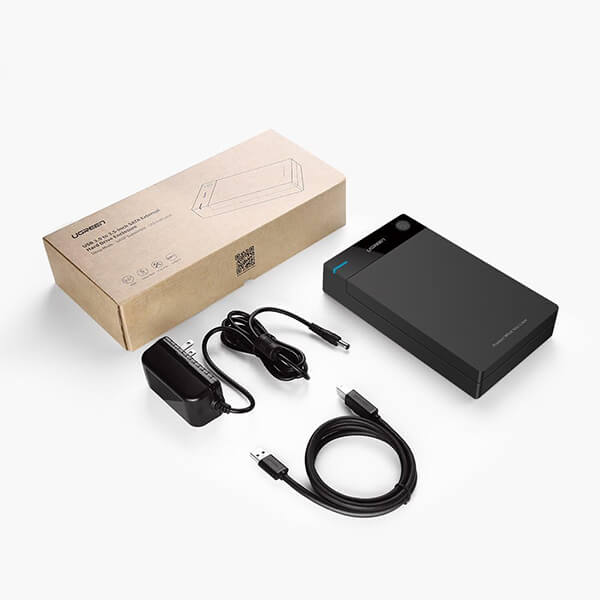 Ugreen 50422 External Hard Drive 3.5 Inch Enclosure, portable external hard drive