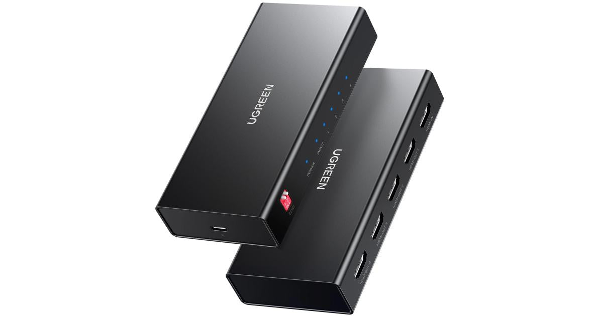 UGREEN HDMI 4K 60Hz Splitter 1 In 4 Out, 1 HDMI input to 4 displays, 4K@60Hz HDMI 2.0 support – (CM570)